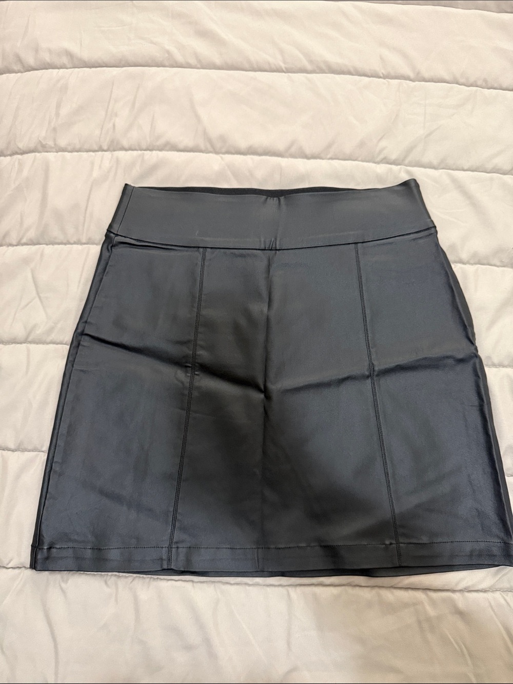 Stunning Faux Leather Maurices Black High-Rise Mini Skirt